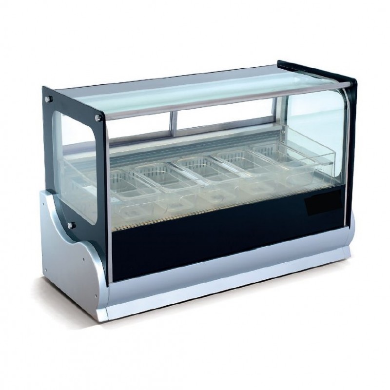 کانتر بستنی رومیزی 90 سانت  با 5 ظرف پلی کربنات