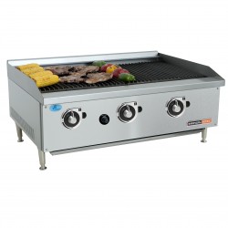 گریل ذغالی شیاردار 90 سانت با ترموکوپل و فندک