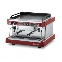 اسپرسو دو گروپ تمام اتوماتیک پراتیک قرمز با قابلیت raised group با صافی 8 لیتری