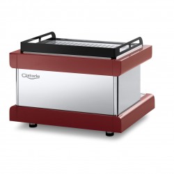 اسپرسو دو گروپ نیمه اتوماتیک پراتیک قرمز با قابلیت raised group - TALL CUPبا صافی 8 لیتری