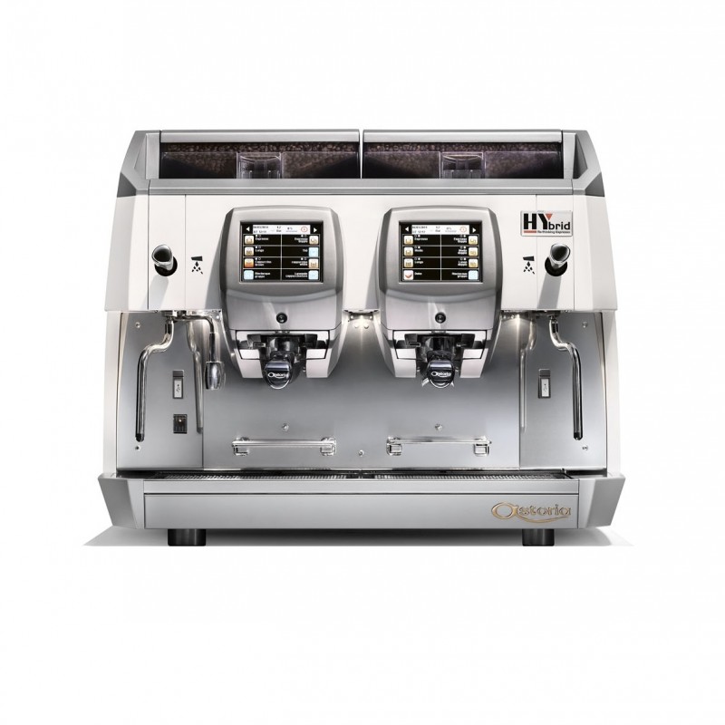 اسپرسو دو گروپ HYBRID فول اتومات با دو مخزن گریندر - دو خروجی بخار - یک خروجی آب داغ - مولتی بویلر -با صفحه نمایش لمسی ب
